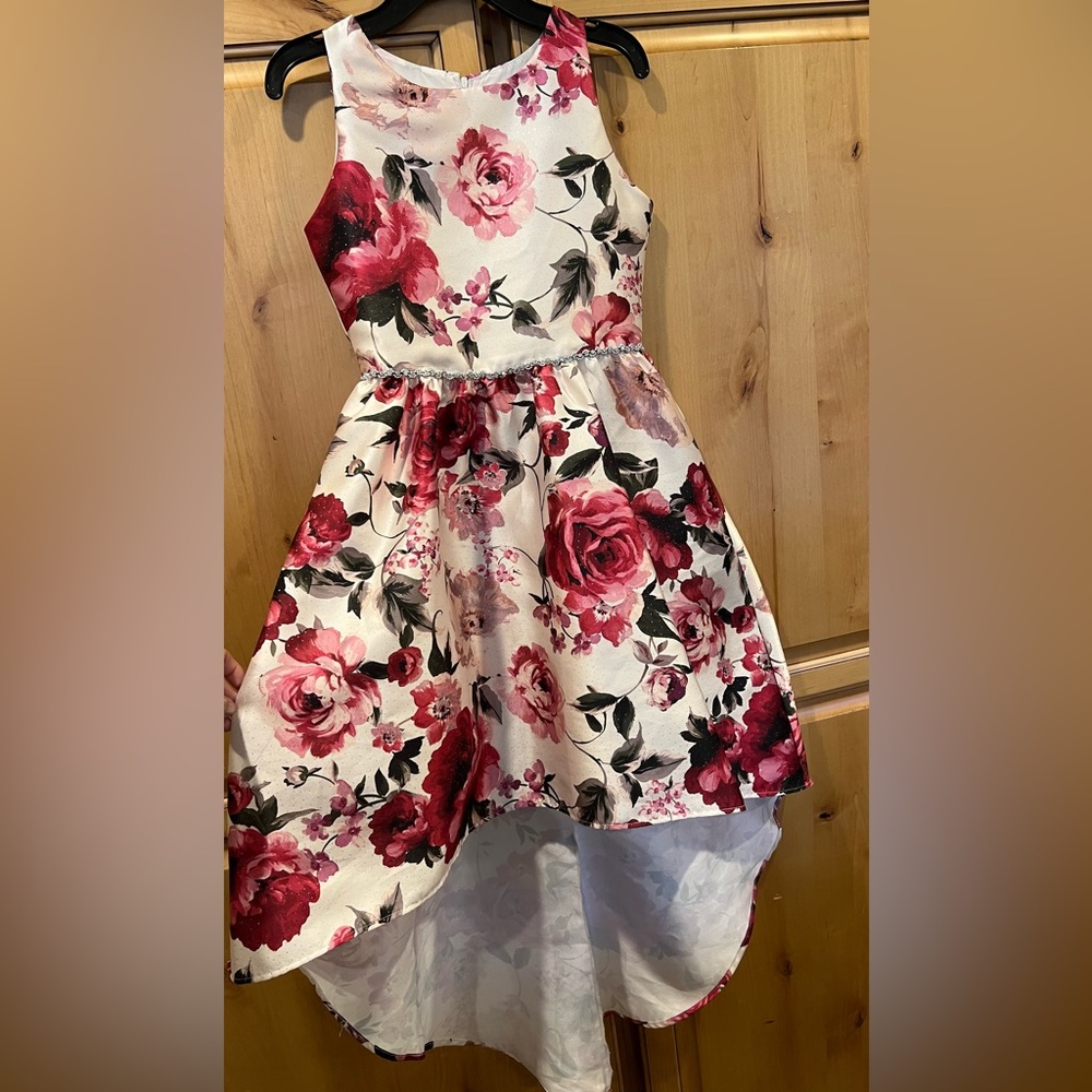 Floral, dressy occasion girls dress